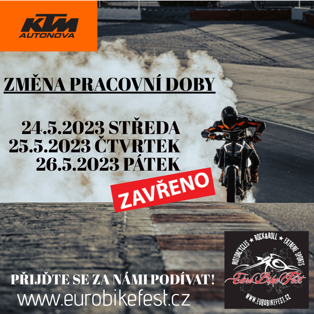 Změna provozní doby – EURO BIKE FEST 2023