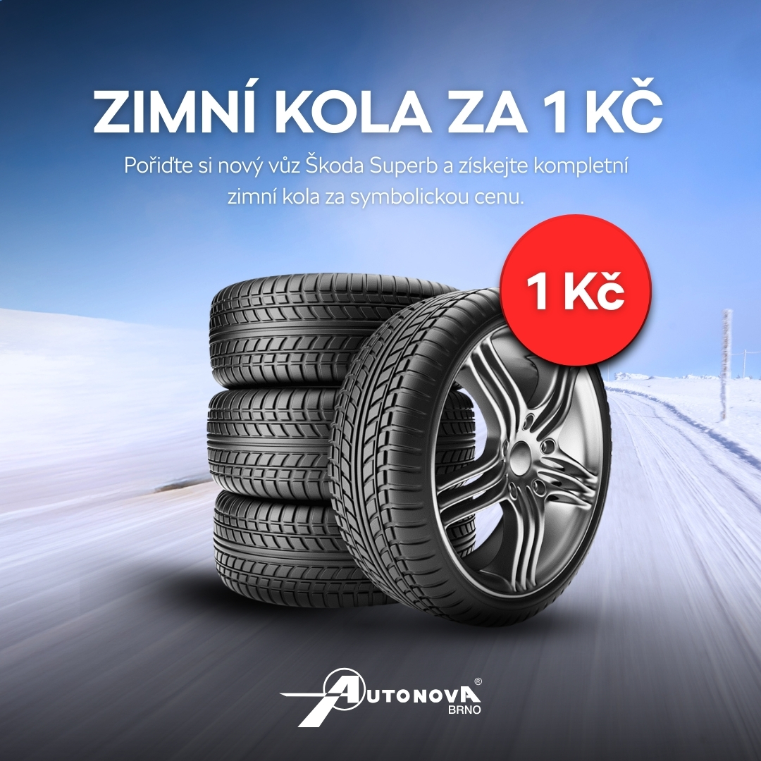 Zimní kola k novému vozu Škoda Superb jen za 1 Kč